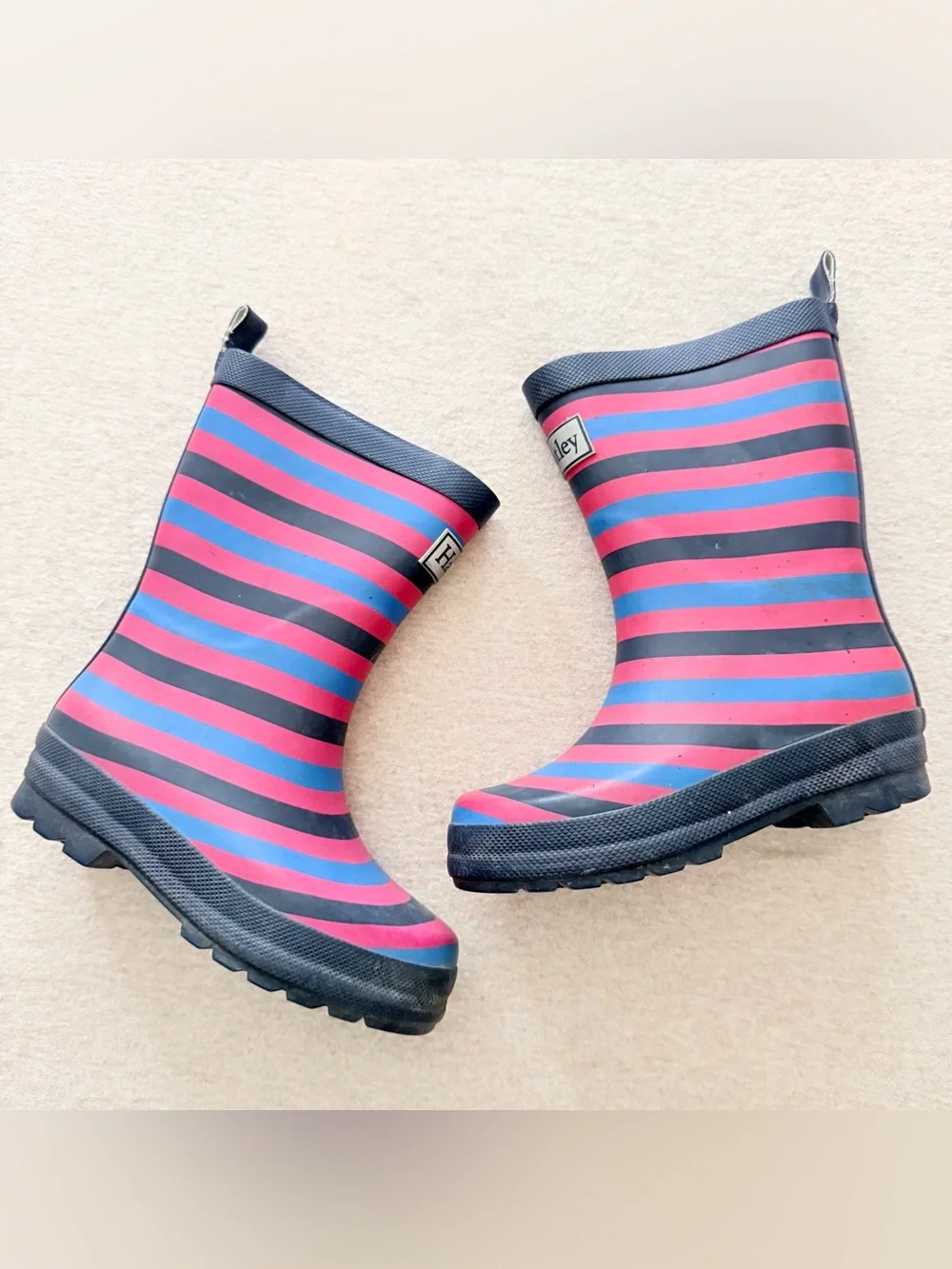 Hatley Kids Pretty Stripes Matte Rain Boots